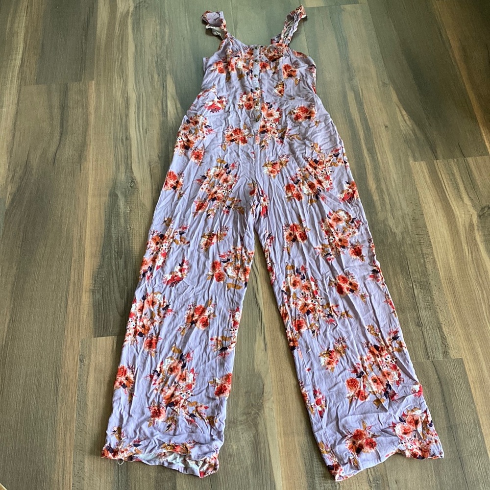 Lavender floral jumpsuit